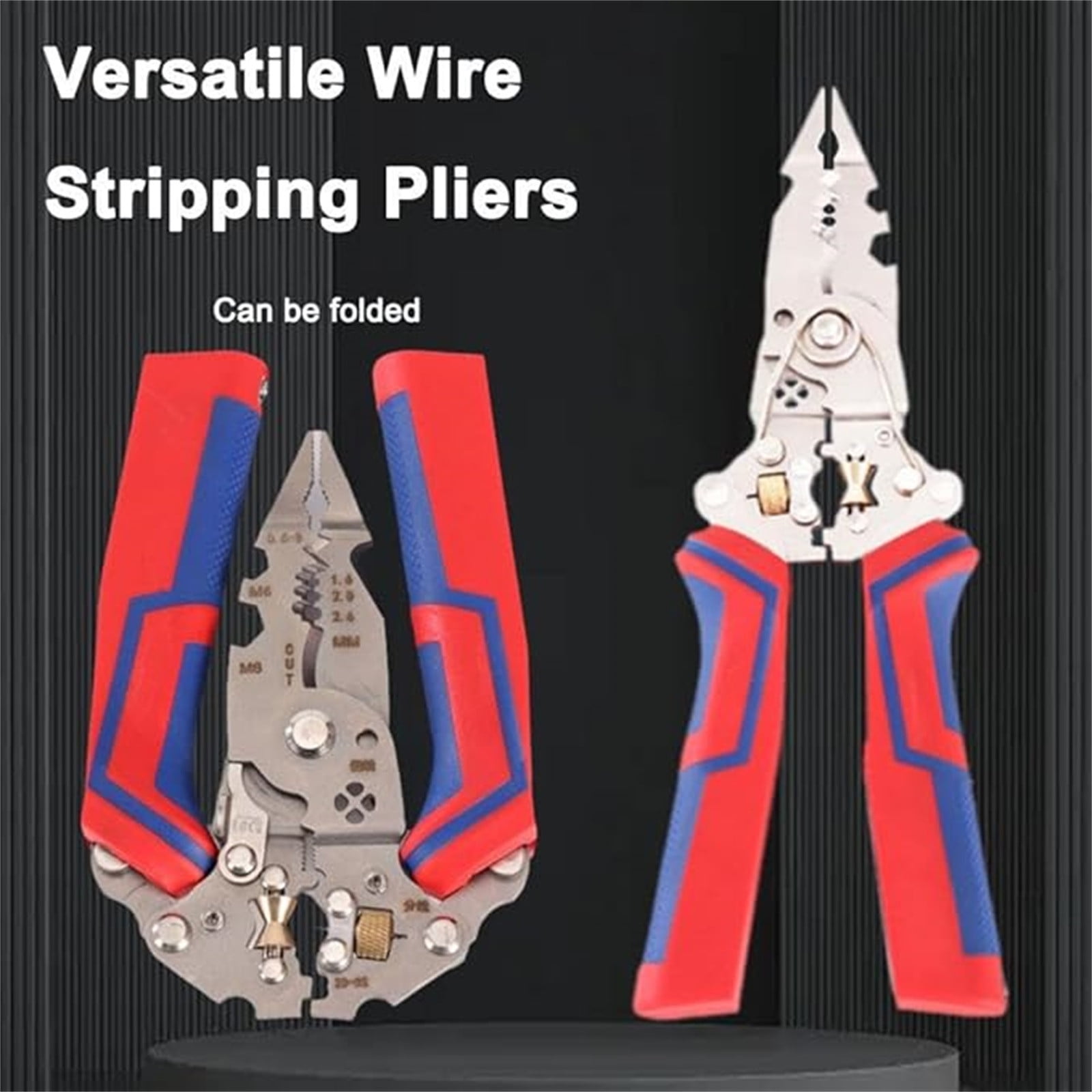 Weloille 13-in-1 Multifunctional Voltage Tester Wire Stripper Pliers with Precision Cutting for Electricians, Heavy-Duty Vanadium Steel Electrical Tool