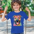 thumbnail image 3 of Tee Hunt Dean Russo Pets Art Pit Bull Youth T-Shirt Everyone Has Best Dogs Kids, Blue, X-Large, 3 of 5