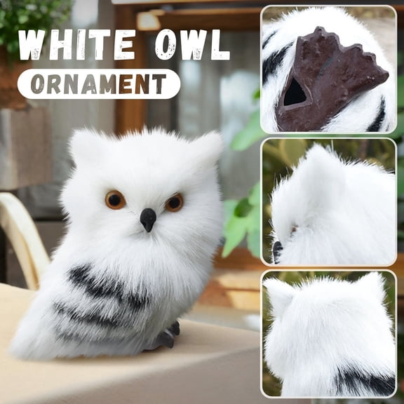 Plush Owl Ornaments Woodland Faux Fur Owl Ornaments Assorted Cute Small Owl Decor Furry Owl Decorative Hanging Ornaments for Home Party Decoration