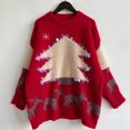 thumbnail image 3 of Suéteres navideños de otoño e invierno para mujer, suéteres casuales de manga larga de punto, suéteres básicos para mujer, camisetas de moda, ropa, 3 of 5