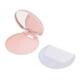 thumbnail image 3 of Espejo de maquillaje plegable redondo compacto con peine de bolsillo, tamaño galleta, bonito color rosa. Rosado, 3 of 8