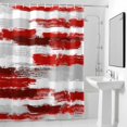 thumbnail image 4 of Grey Red Oil Painting Fabric Shower Curtain Abstract Art Line Washable Shower Curtains for Bathroom, Waterproof Bath Curtain with Hooks Home Decor 36x72in, 4 of 8