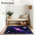 thumbnail image 3 of ODIKA 6'x9' Machine Washable Non-Slip Area Rug, Space Galaxy Planets System Learning Journey Floor High Traffic Rug, Yellow, 686332, 3 of 7