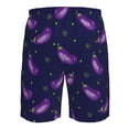 thumbnail image 6 of Kdxio Eggplant Pattern Mens Casual Shorts - Drawstring Summer Beach Sports Shorts for Men, 6 of 9