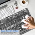 thumbnail image 4 of Long Mouse Pads for Desk,Black Geometric Striped Pattern Desk Mats on Top Of Desks, Desk Mouse Pad Extra Large with 3mm Non-Slip Base and Stitched Edge for Gaming,Office,Work,Home 31.5"x11.8", 4 of 6
