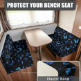 thumbnail image 2 of Yuyamidu Blue Butterfly RV Dinette Cushion Covers Stretchable RV Dinette Seat Covers 2 Pack RV Sofa Cushions Replacement 1 Backrest Cover and 1 Bench Cover, 2 of 7