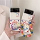 thumbnail image 2 of Fundas de teléfono con dibujos animados de Corea para Samsung Galaxy Z Flip 4 3 5G, soporte de pulsera bonito, funda dura transparente de PC para Samsung Z Flip 1 2 Fivean unisex, 2 of 2