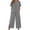 *Gray, variant on VBVC Women's 2 Piece V-Neck Drawstring Set,Ladies Sleeveless Top and Wide Leg Pants,Summer Dressy Outfit for Women,Gray,S-2XL