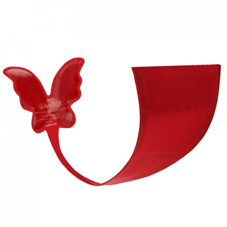 

LoyisViDion Women Ribbon Mesh Panties Transparent Invisible Butterfly Shaped Panty Red 6(M)