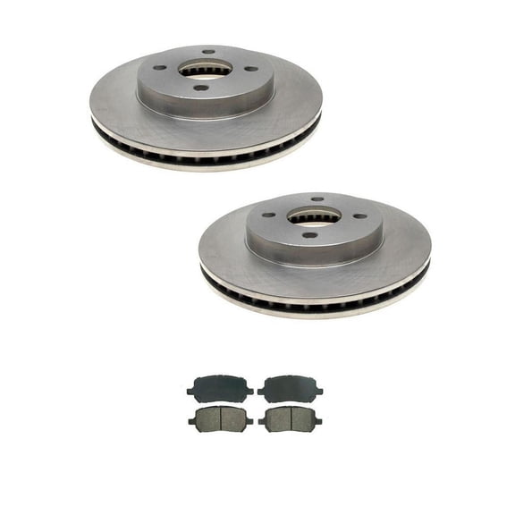 For 2005-2010 Chevrolet Cobalt 2.2L Lug Only Front Disc Brake Rotors Brake Pads