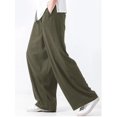 thumbnail image 1 of Pantalones de lino pegajosos para hombre Pantalones sueltos y rectos para hombre Pantalones casuales de otoño de algodón y lino Pantalones anchos con colgante para hombre, 1 of 2