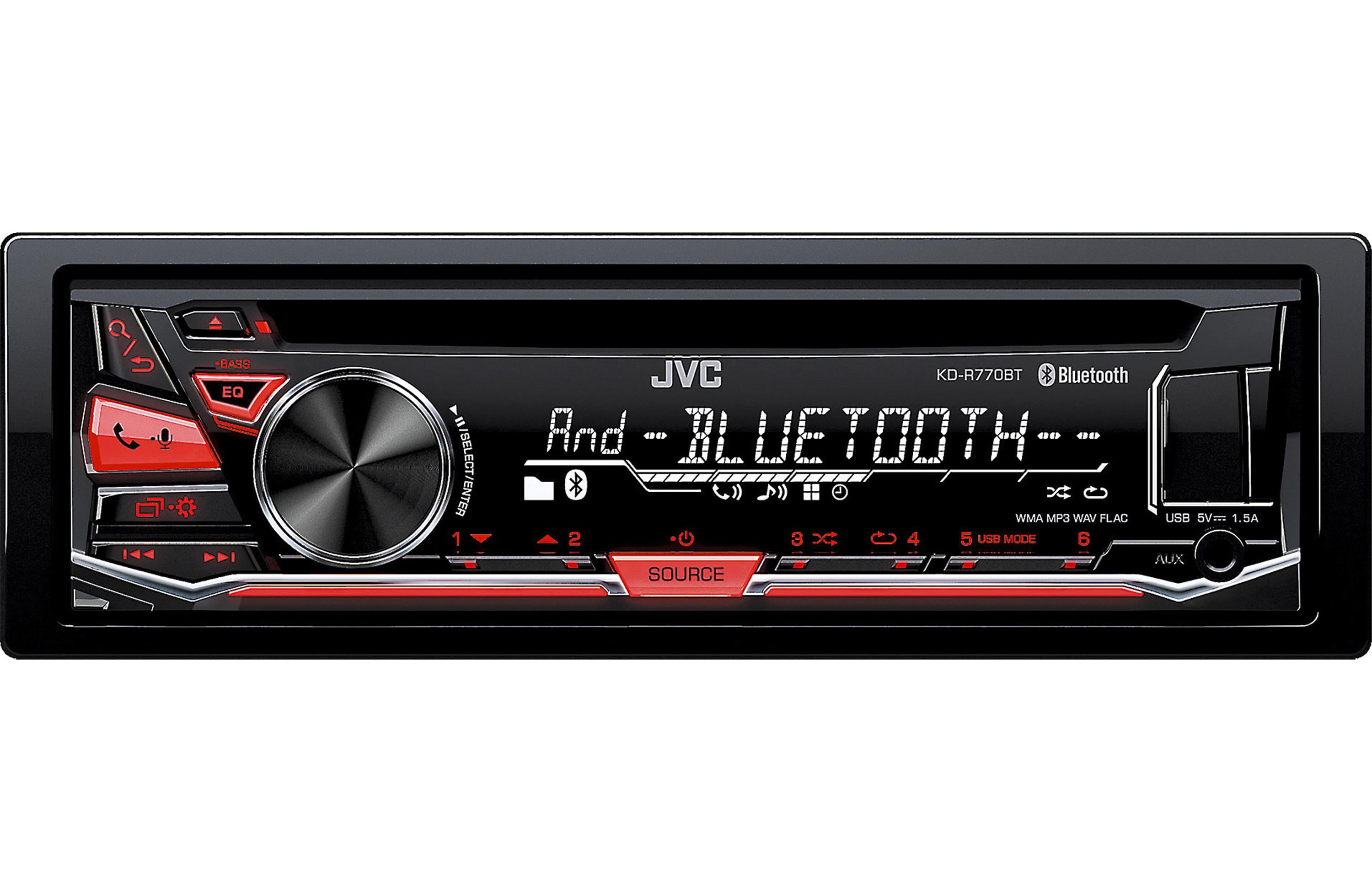 JVC KD-R792BT USB/CD-Receiver Bluetooth Autoradio A2DP Android Radio Display rot