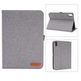 thumbnail image 3 of Case for iPad mini 6th Gen 8.3" 2021 / iPad mini 7th Gen (A17 Pro) 2024, Vintage Fabric PU Leather Folio Cover Soft TPU Inner Multiple Viewing Angles Stand with Card Slots Auto Sleep / Wake - Gray, 3 of 5