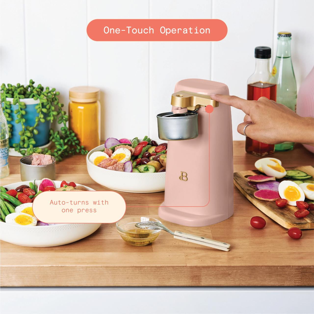 Beautiful Easy-Prep Electric Can Opener, Rose by Drew Barrymore