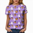 thumbnail image 6 of TOWED22 Halloween Shirts for Women Funny Halloween Ghost Tshirts Fall Spooky Pumpkin Gift Top(Purple,XL), 6 of 9