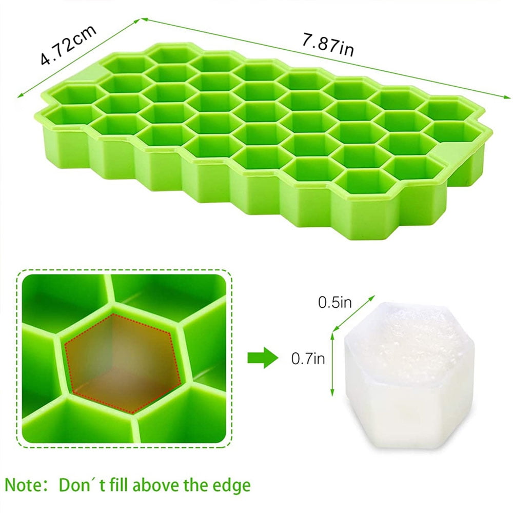 AHOUGER Ice Cube Tray with Lid, 2023 Easy Releas 64 Ice Cubes Molds with  Storage Bin, Ice Trays for Freezer for Whiskey, Cocktails - BPA Free