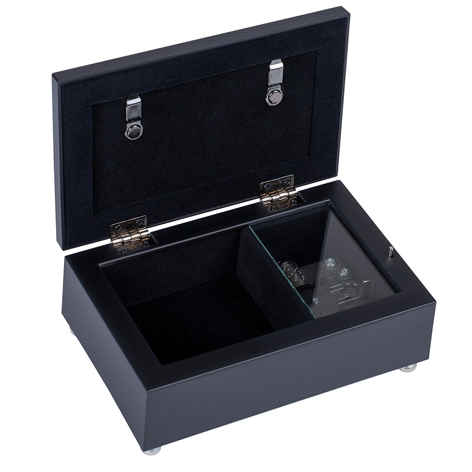 Cottage Garden Sister Matte Black Petite Music Box / Jewelry Box Plays You Li...