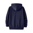 thumbnail image 5 of IAJDKMEK Men's Letter Print Full Zip Hoodie – Streetwear Sweatshirt with Graphic Design & Pocket, Long Sleeve Hoodies for Men, Y2K Jacket for Urban Style & Daily,Navy XL, 5 of 5