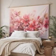 thumbnail image 3 of Flower Painted, Abstract Blush Pink Watercolor Tapestry for Bedroom Wall Hanging Tapestry, Ceiling Backdrop Tapestries Poster Blanket Wall Decor for Teens Room Living Room Dorm 59" x 79", 3 of 8
