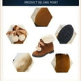 thumbnail image 2 of Xfvqtps Womens Snow Boots Hidden Wedge Lace Up Bowknot Pom Poms Plush Fleece Line Suede Upper Large Size Non Slip Winter Short Boots Increased Heel Height Insulation Mid Length Boots Brown, 2 of 8