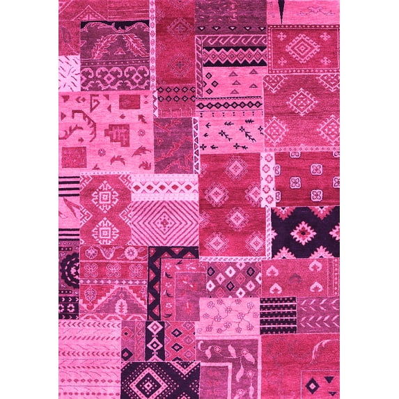 Ahgly Company Indoor Rectangle Southwestern Pink Country Area Rugs, 3' x 5'