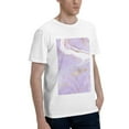 thumbnail image 2 of Bingfone Lavender Glitter Foil Stripes Men'S Loose Fit Short-Sleeve Pocket T-Shirt, 2 of 7