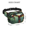 thumbnail image 4 of Kdxio Flying Parrots In Jungle Crossbody Double Layer Waist Bag Belt Bag for Unisex Fanny Pack Fashion Waist Packs for Hiking Running Shopping Traveling, 4 of 9
