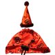 thumbnail image 1 of Conjunto de disfraz de lagarto ajustable, sombrero de dragón barbudo para Halloween y capa naranja con estampado de calabaza, suave y cómodo, 1 of 5