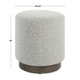 thumbnail image 3 of Uttermost Avila 16" Fabric and Plywood Ottoman in Warm Gray/Oak Finish, 3 of 3