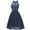 Navy, variant on SDJMa Women's Basic Versatile Stretchy Flared Casual Mini Skater Skirt Women Lace Chiffon Halterneck Large Swing Skirt Party Dress Cocktail Prom Ballgown Vintage Dress