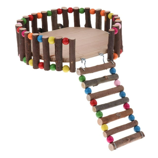 Juego de escalera de hámster Zulema de madera para ratón chinchilla escalada de jerbos