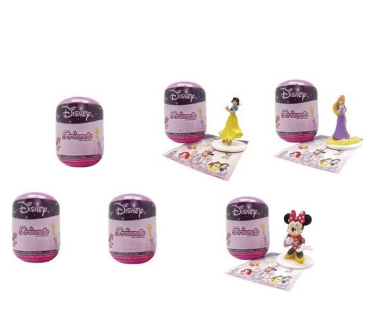Disney Friendz Mini Collectibles - Colorful Princess Cake Toppers for Birthdays (6 Pack)