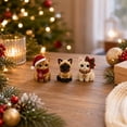 thumbnail image 3 of 5 Pack DIY Christmas Pearl Diamond Painting Art Kit, 3D Beaded Christmas Cat Seed Bead Weaving Craft Set, Handmade Mini Table Ornament Making Supplies for Adults Beginners, 3 of 5