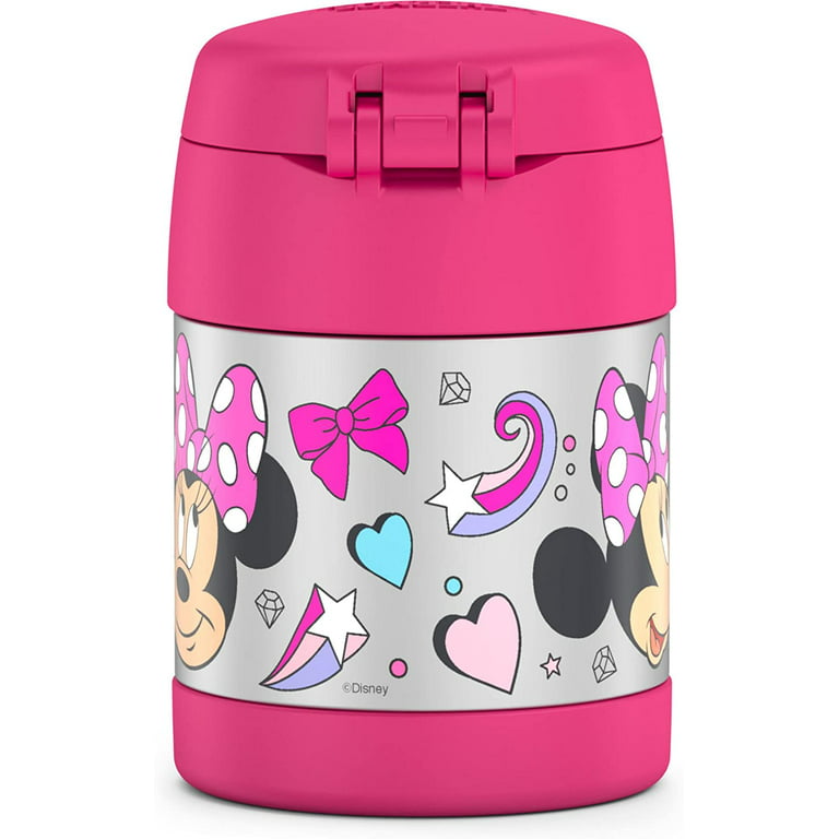 THERMOS FUNTAINER 10 Ounce Stainless Steel Vacuum Insulated Kids Food Jar,  Pink