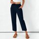thumbnail image 4 of Pincandy Women's Solid Color Elastic Waist Pockets Linen Blend 9-Point Pants, Casual & Daily Wear, 4 of 7