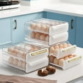 thumbnail image 2 of Egg Display Rack 2 Layer Large Capacity Egg Storage Container Fridge Organizer Food Container Household Supplies, 2 of 12