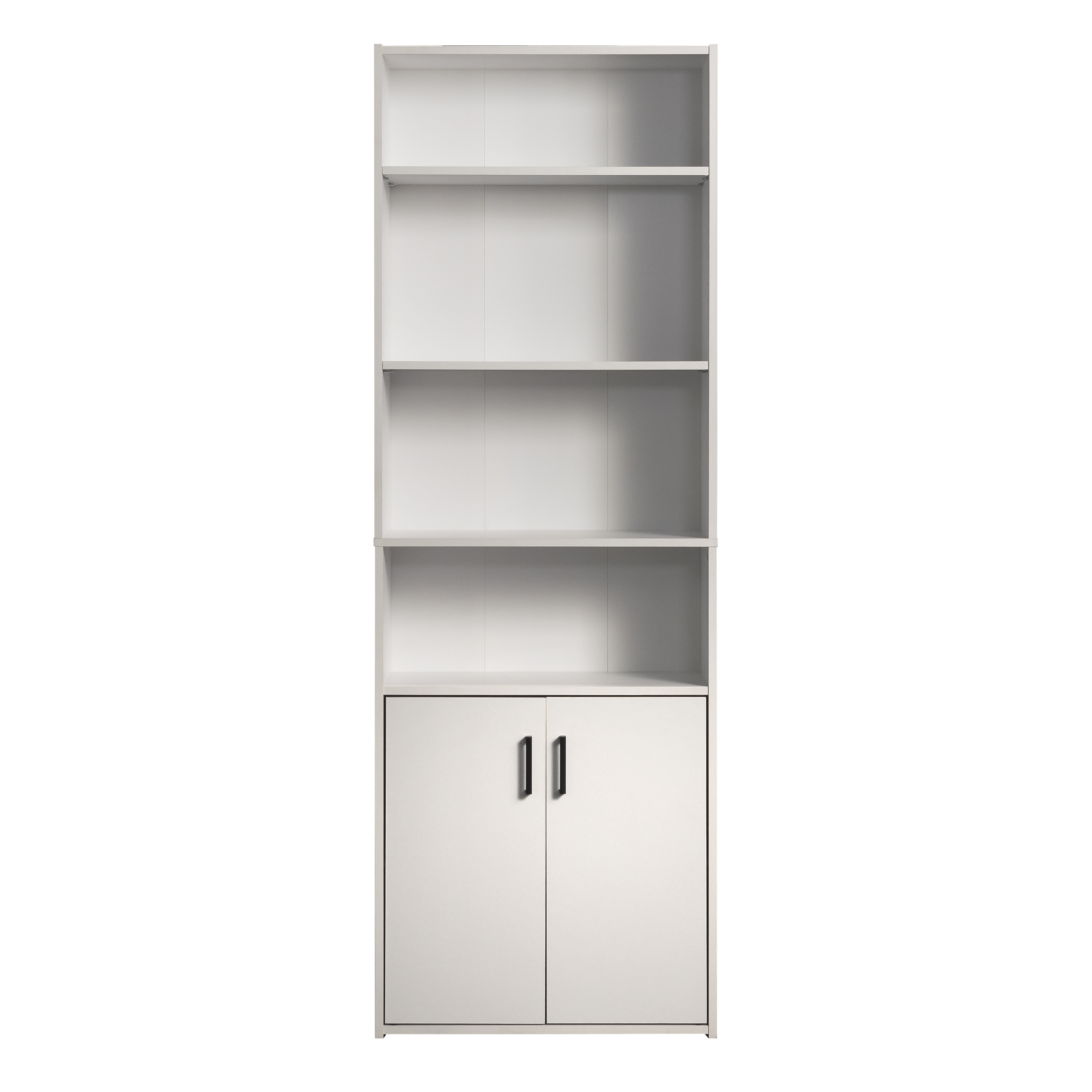 Mainstays Traditional 5 Shelf Bookcase with Doors, Soft White - image 3 of 5