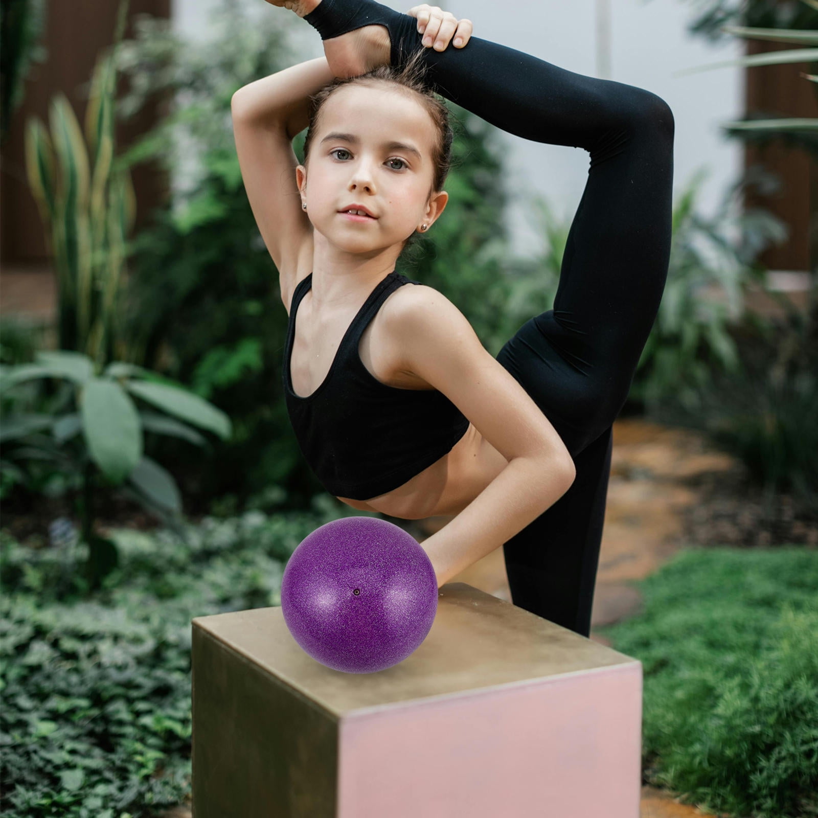 AURARMLET Gymnastic Ball Gymnastics Ball Purple PVC for Balance Training 1Pack