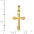 thumbnail image 4 of 14K Yellow Gold Textured And Polished Latin Cross Pendant (30 X 15) Made In United States xr1422, 4 of 6