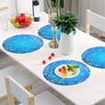 thumbnail image 5 of GZHJMY Blue Christmas Snowflake Placemats 4Pcs,Holidays PVC Weave Place Mats Table Mats Non-Slip Easy to Clean for Home Kitchen BBQ Party Table Decor,15.4", 5 of 6