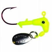 Road Runner Barbed Head, Chartreuse, Underspin Fishing jig creates flash and vibration.