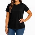 thumbnail image 5 of Resivox Scrubs for Women Plus Size Nursing Top Stretchy V-Neck Plain Scrub Shirts Scrub Tops Medical Scrub Tops with Pockets Black S, 5 of 5