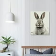 thumbnail image 4 of COMIO Canvas Wall Art Bunny Canvas Print Wall Decor Lovely Rabbit Posters for Baby Kids Room Framed Artwork for Bedroom Bathroom Kitchen Home Decor Nursery Wall Decor Bathroom Wall Decor, 4 of 5
