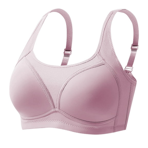 Ohufall Plus Size Everyday Bras for Women Full Coverage Soft Sleep Wirefree Bras Thin Style Push Up Bras