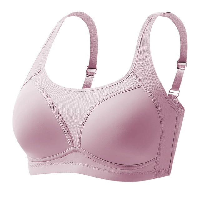 Sujetador de Bordado de Mujeres, Estilo Delgado Ventilado Bralette Inalámbrica de Tamaño Grande para el Uso Diario, Ropa Interior de Moda Cómoda sin Borde de Acero