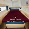 thumbnail image 2 of JS Sanders Universal V Berth 1 Piece 100% Egyptian Cotton 800TC V Berth Bedding Fits mattresses up to 8” Depth Durable & Easy Washable - Great Gift for Boaters Burgundy, 2 of 7
