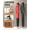 thumbnail image 7 of Nicpro 2 Pack Carpenter Pencil Set with Sharpener & Finger Grip, Solid Mechanical Pencils with 26 Refills (Red, Black, Yellow), Deep Hole Marker Construction Heavy Duty Woodworking Pencils - With Case, 7 of 7