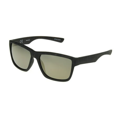 Panama Jack Men's Black Mirrored Rectangle Sunglasses OO10