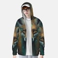 thumbnail image 2 of Disketp Vintage Pattern Fox for Men's Sun Protection Hoodie Performance Long Sleeve Fishing Outdoor Lightweight-Small, 2 of 7