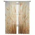 thumbnail image 3 of Wild Plant, Sheer Curtains 84 Inches Long 2 Panels Set, Window Sheer Curtains for Living Room/Bedroom, Vintage Botanical Leaves Yellow Light Filtering Rod Pocket Curtain 52'' x 84'' x 2, 3 of 7